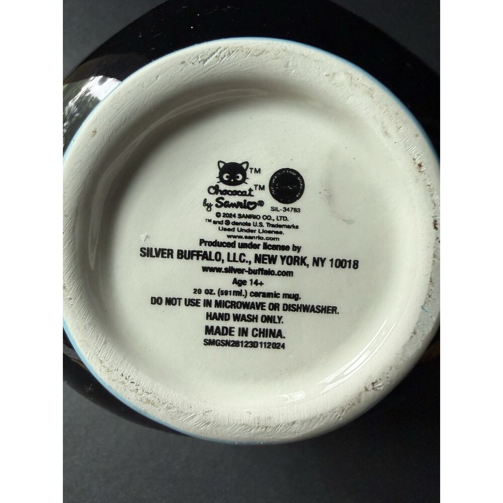 Chococat By Sanrio Cat Mug Cup Black Coffee Tea Cottagecore Whimsy Drinkware - Picture 4 of 8